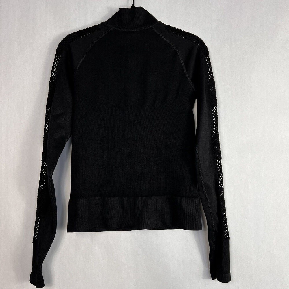 Ivy Park Athletic Jacket Womens S/M Black Mesh Long Sleeve Thumb hole Cuffs - Picture 2 of 16